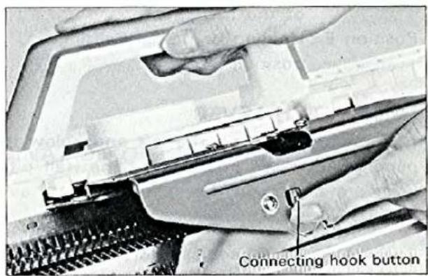 Connecting hook button