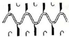 BROTHER KR710 - First row knitting - 7
