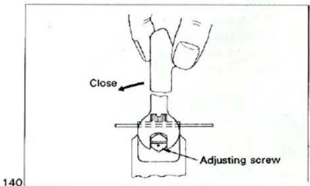 Close Adjusting screw