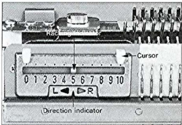 Rac Cursor 0 1 2 3 4 5 6 7 8 9 10 L R Direction indicator