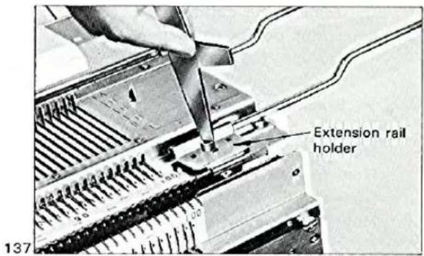 Extension rail holder 137