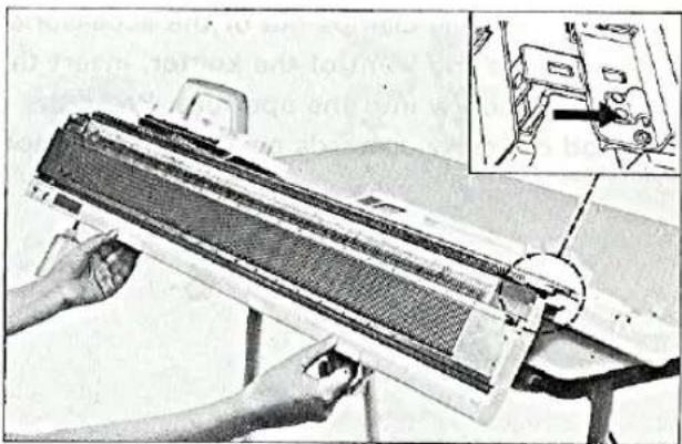 BROTHER KR710 - Setting up your ribber to the knitter - 5