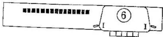Diagram of a device with labeled ports and a numbered component, likely for electrical or mechanical assembly reference.