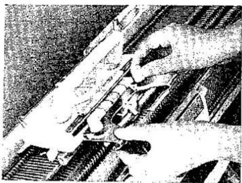 BROTHER KR 551 - PREPARING THE KNITTING MACHINE TO FIT THE RIBBING ATTACHMENT - 3
