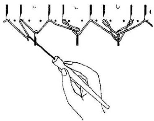 BROTHER KR 551 - HOW TO KNIT 2 × 1 RIB - 9