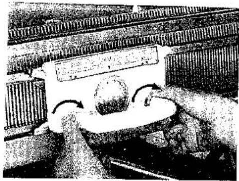 BROTHER KR 551 - PREPARING THE RIBBER BEFORE FITTING ONTO KNITTER - 2