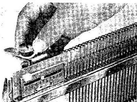 BROTHER KR 551 - FIXING THE RIBBER TO THE KNITTER - 1