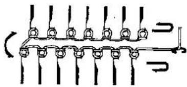 BROTHER KR 551 - HOW TO KNIT "U" STYLE KNITTING - 12