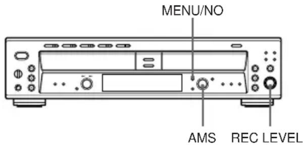 MENU/NO AMS REC LEVEL