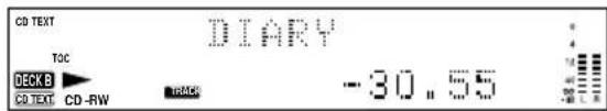 CD TEXT TOC DECK B CD TEXT CD-RW DIARY -30.55
