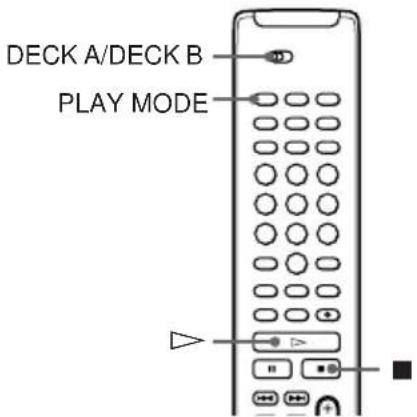 DECK A/DECK B PLAY MODE