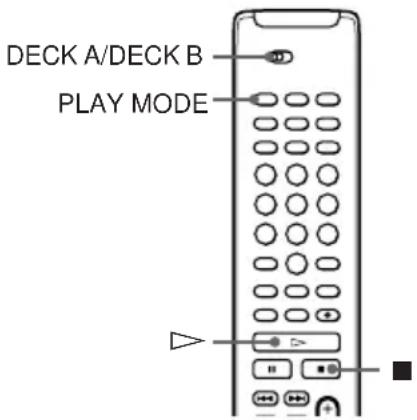 DECK A/DECK B PLAY MODE