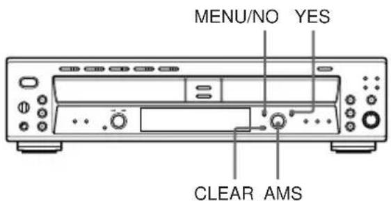 MENU/NO YES CLEAR AMS