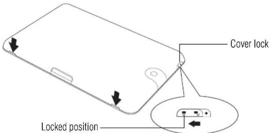 Cover lock Locked position