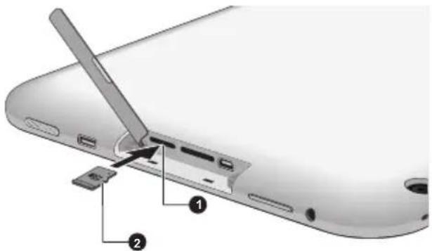 TOSHIBA EXCITE PURE AT10 - Einsetzen von Speichermedien - 1