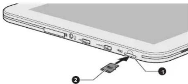 TOSHIBA Excite AT200 - Speichermedien einsetzen - 1