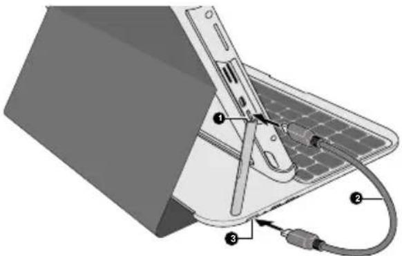 TOSHIBA Excite AT10 - Abbildung 7-6 Aufladen des Keyboard Cover - 1