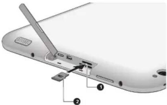 TOSHIBA Excite AT10 - Einsetzen von Speichermedien - 1