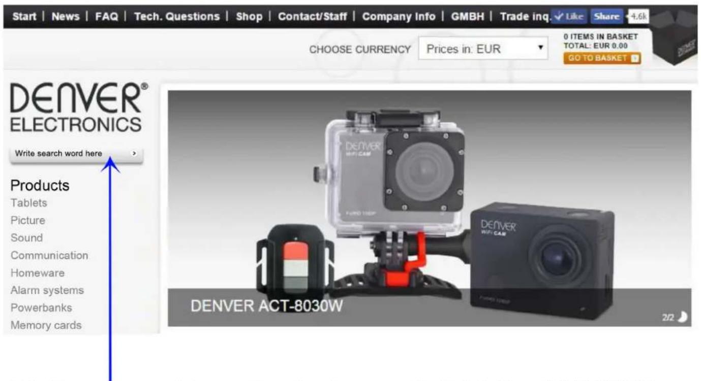 Start | News | FAQ | Tech. Questions | Shop | Contact/Staff | Company Info | GMBH | Trade inq. ✓ Like Share 4.6k CHOOSE CURRENCY Prices in: EUR 0 ITEMS IN BASKET TOTAL: EUR 0.00 GO TO BASKET DENVER® ELECTRONICS Write search word here > Products Tablets Picture Sound Communication Homeware Alarm systems Powerbanks Memory cards DENVER ACT-8030W 2/2