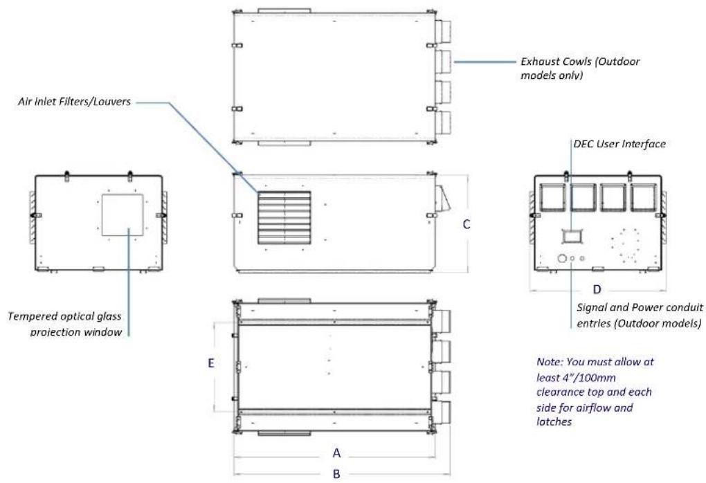 Tempest Cyclone 8000 - Cyclone Outdoor Dimensions - 1
