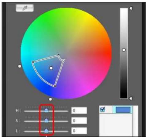 CANON Picture Style Editor 1.14 Mac - Passen Sie die Farbe an. - 1