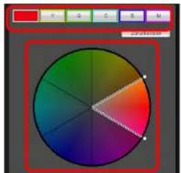 CANON Picture Style Editor 1.14 Mac - Wählen Sie den Farbbereich aus, den Sie anpassen möchten. - 1