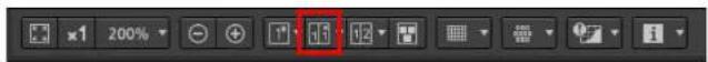 CANON Digital Photo Professional 4.2 Windows - Vergleichen von Bildern vor und nach der Bearbeitung (Vergleich vorher/nachher) Vertikal/Horizontal anordnen (Anzeige auf zwei Bildschirmen) / Vertikal/Horizontal teilen (Anzeige mit geteiltem Bild) - 1