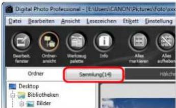 Digital Photo Professional - E:\Users\CANON\Pictures\Foto\xxx Datai Bearbeiten Ansicht Lesezeichen Etigkeit Einstellung Barbeit, faner Order anCTS Workzug palette Info Alles marken Alles aufbein Order Sammlung(14) Hälche Desktop Bibliotheken Bilder