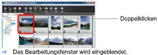 Doppelklicken Das Bearbeitungsfenster wird eingebendet.