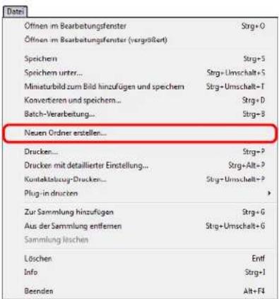 Daten Öffnen im Bearbeitungsfenster Strg+0 Öffnen im Bearbeitungsfenster (vergräßert) Speichern Strg+S Speichern unter... Strg+Umschalt+S Miniaturbild zum Bild hinzufügen und speichern Strg+Umschalt+T Konverteren und speichern... Strg+D Batch-Verarbeitung... Strg=8 Neuen Ordnier entstellen... Drucken... Strg+P Drucker mit detaillierter Einstellung... Strg+Alt+P Kontaktslzug-Drucken... Strg+Umschalt+P Plug-in drucken > Zur Sammlung hinzufügen Strg+G Aus der Sammlung entfemen Strg+Umschalt+G Sammlung löschen Löschen Entf Info Strg+1 Beenden Alt+F4