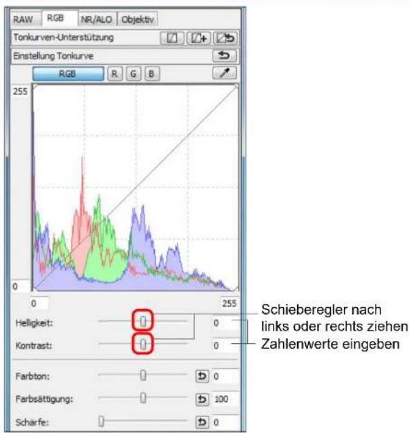 CANON Digital Photo Professional 3.14 Windows - Einstellen von Helligkeit und Kontrast - 1
