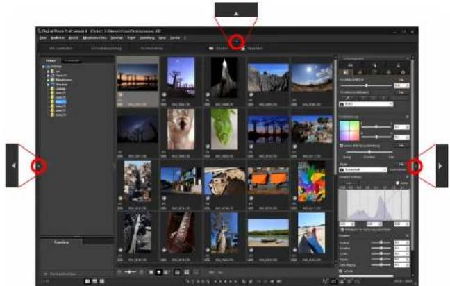 CANON Digital Photo Professional 4.4 Windows - Öffnen und Schließen von Fensterbereichen - 1