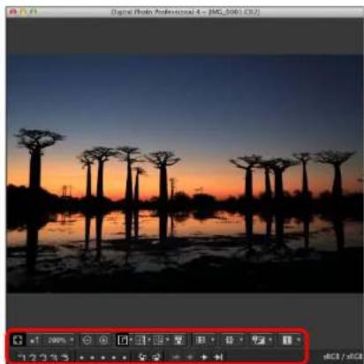 CANON Digital Photo Professional 4.4 Mac - Öffnen Sie das Vorschaufenster (S. 15). → Eine Multifunktionsvorschau mit verschiedenen Funktionen wird am unteren Bildschirmrand angezeigt. - 1