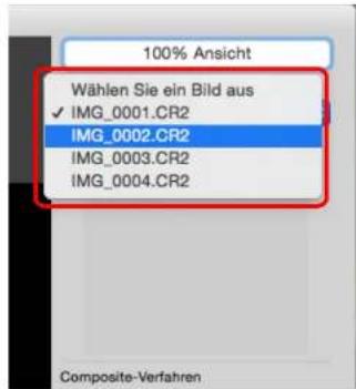 100% Ansicht Wählen Sie ein Bild aus ✓ IMG_0001.CR2 IMG_0002.CR2 IMG_0003.CR2 IMG_0004.CR2 Composite-Verfahren
