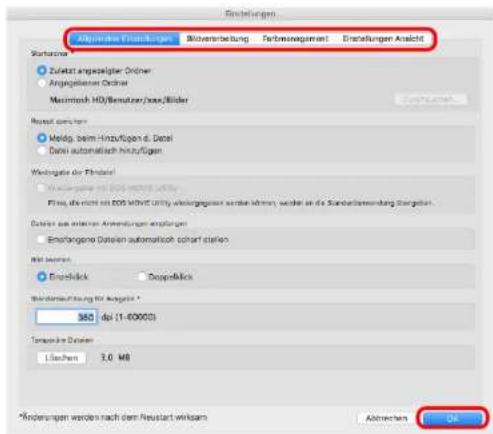 Abgürstige Erwartungen Bilovertreibung Farbmanagement Einstellungen Ansicht Startframe Zuletzt angesatiger Ordiner Angehaltene Ordiner Maximach HD/Benutzer/Box/Bilder Reusit erworben Meldig beim Hinzufügen d. Datal Data automatisch hinzufügen Weldungs der Flatten! Weldungs mit 200 MHz 100% Finds, die nicht auf 200 MHz utility wirkungen werden wirher, wohe ist das Standardierung Steuern. Daten aus mittler Anwendungen empfugen Entrangene Daten automatisch cohort stellen Ausfallen Einblick Soppelblick Wendemäßung für Ausgaben * 365 dp (1-60000) Tempurte Daten L Sachen 3.0 MB *Änderungen werden nach dem Neustart wksam Abrechen Ük