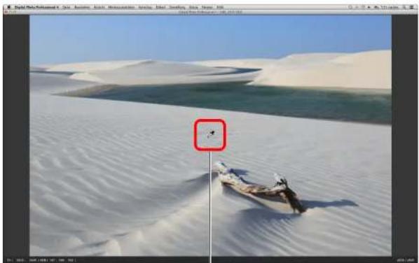 CANON Digital Photo Professional 4.4 Mac - Klicken Sie auf den Punkt, der als Standard für Weiß dienen soll. - 1