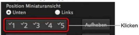 Position Miniaturansicht Unten Links ✓1 ✓2 ✓3 ✓4 ✓5 Aufheben Klicken
