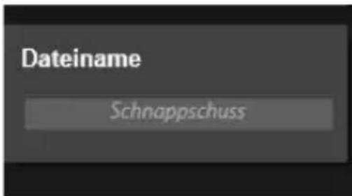 Dateiname Schnappschuss