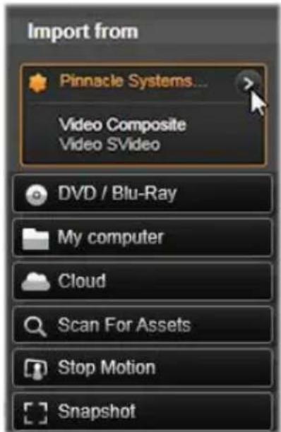 PINNACLE Studio 17 Plus - Importieren von analogen Quellen - 1