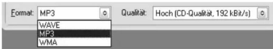 Format: MP3 WAVE MP3 WMA Qualität: Hoch (CD-Qualität, 192 kBit/s)
