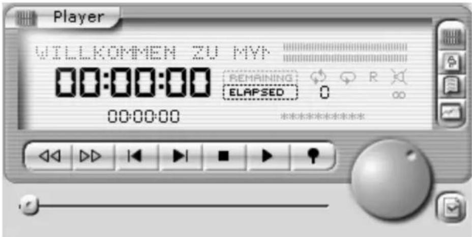 Player VILLKOMMEN ZU MYF 00:00:00 00:00:00 REMAINING ELAPSED 0 R ∞ *******