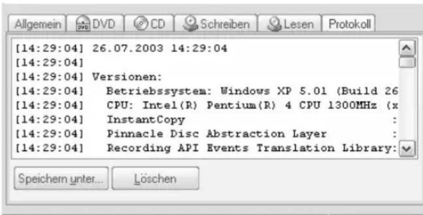 PINNACLE Instant CD-DVD - Protokoll - 1