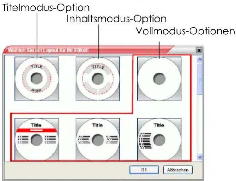CYBERLINK LabelPrint 1.0 - Auswählen eines Etikettenlayouts - 1
