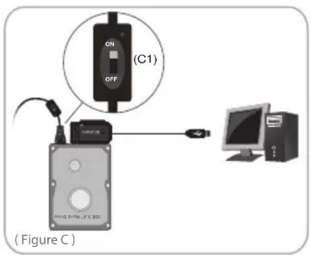 MUKii TransImp TIP-D180SU-WH - 3.5" IDE Hard Drive Installation: - 3