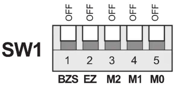 Addonics AD5HPMREU - SW1 – RAID Setting DIP Switch - 1