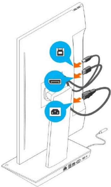 Diagram showing three connected devices with labeled connectors and arrows indicating connection paths