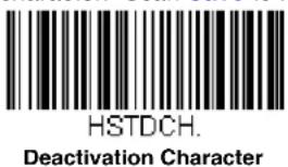 HSTDCH. Deactivation Character