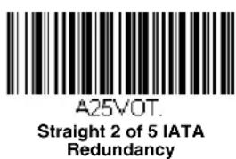 A25VOT. Straight 2 of 5 IATA Redundancy