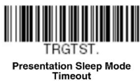 TRGTST. Presentation Sleep Mode Timeout