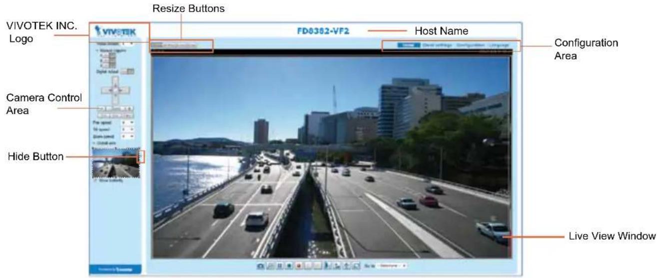 Vivotek FD836B-EHVF2 - Main Page - 1
